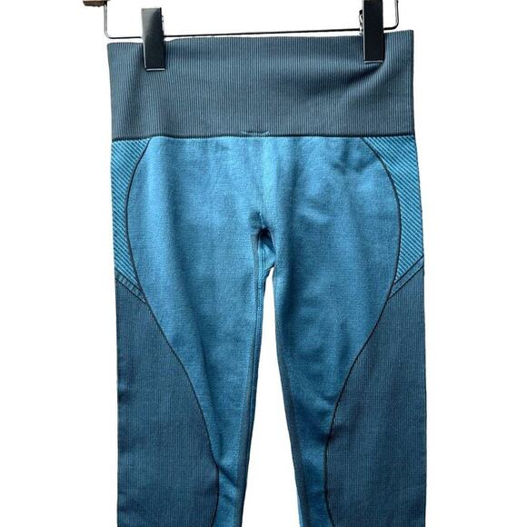 MONO‎ B Women's Green High-Waist Multi-Pattern Seamless Leggings Sz S - Picture 5 of 6